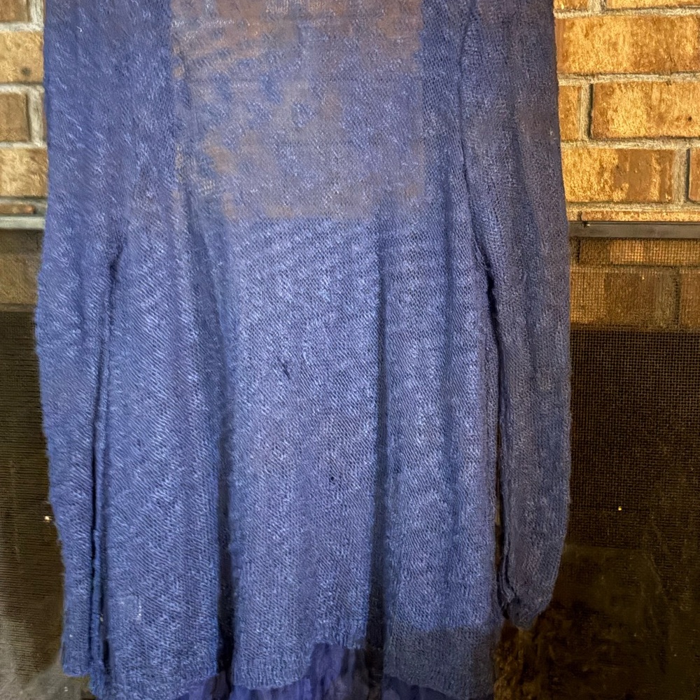 Umgee Blue Textured Knit Top